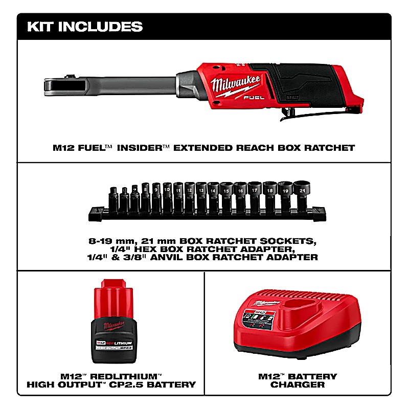 Kit de trinquete de caja de alcance extendido M12 FUEL INSIDER