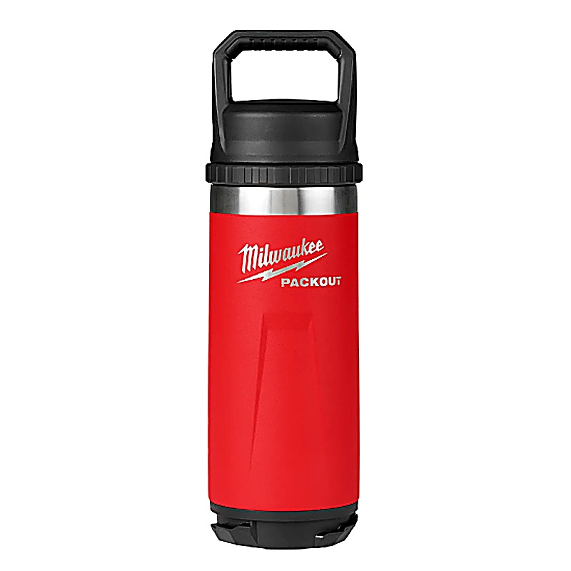 Botella térmica PACKOUT roja de 24 oz con tapa de cierre